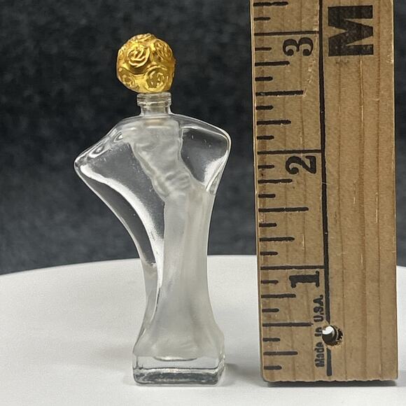 Salvador Dali Daliflor Mini Perfume Bottle Female Figure Gold Rose Stopper - Picture 1 of 6